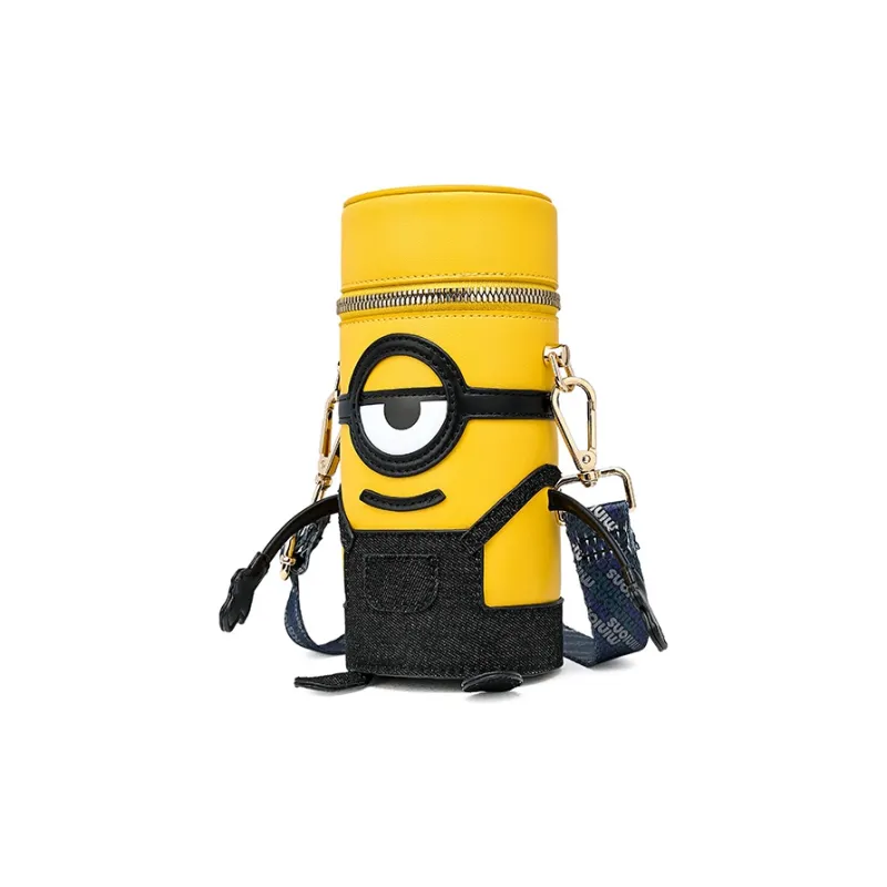 Disney PU Pen Case Crossbody Bag Cell Phone Pouch Shoulder Bag Unisex Yellow-1