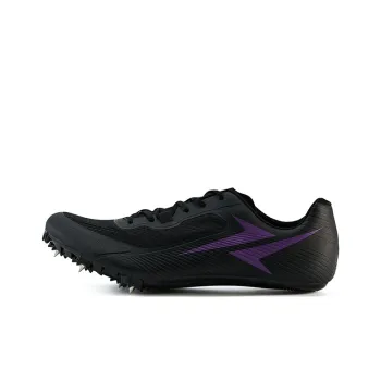 VICTORY LIGHT Wear Resistant Slip Resistant Low Top Thin Soled Track Spike Shoes Unisex Obsidian Black Pop Purple