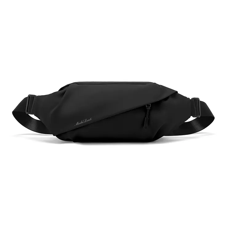 MashaLanti PVC Fanny Pack Crossbody Bags Regular Men's Black/Khaki-0