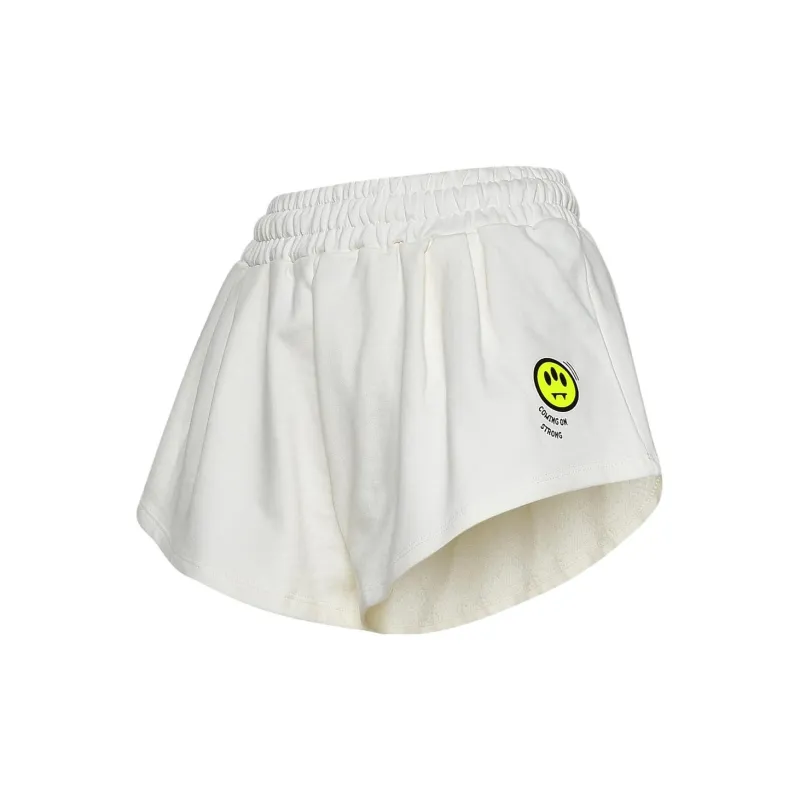 Barrow Logo Printed Elasticated Waistband Mini Shorts-2