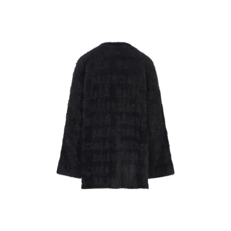 Balenciaga Furry Cardigan 'Black'-1