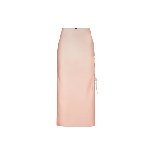 HUGO BOSS Casual Long Skirts Women's Light Pink