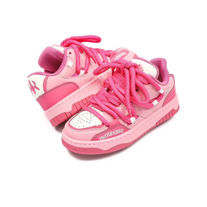 MR.PESIN Low Top Skateboard Shoes Unisex Pink-3