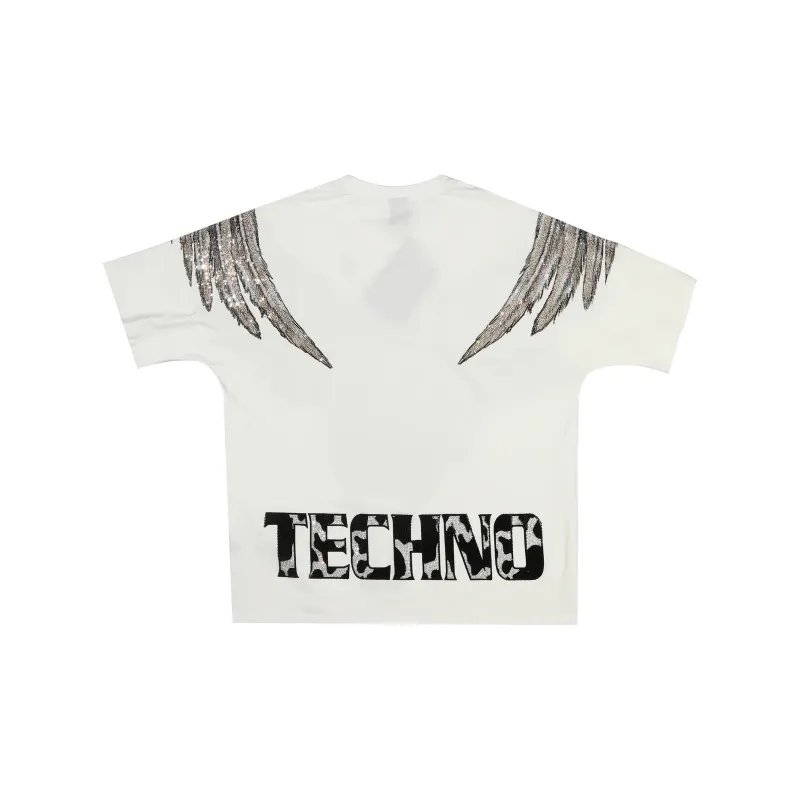 TCH Heavy Duty Studded Rich Vintage American Casual Men's Style Loose Slimming Short Sleeved T Shirts Unisex-1