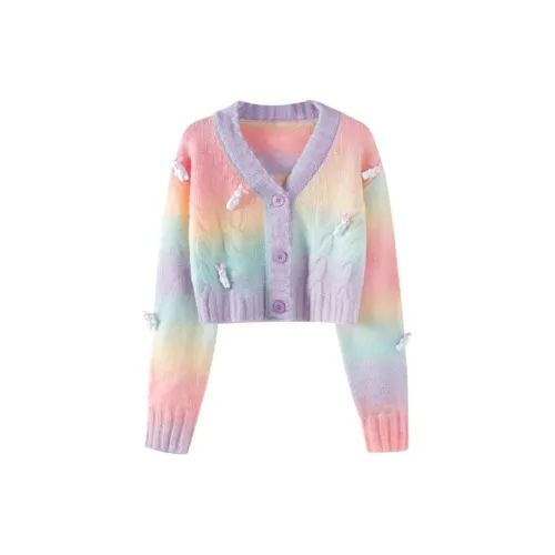 SUNSUNTOWN Sweaters Women's Rainbow