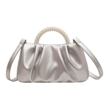 NOMK PU Cortex Cloud Bag Shoulder Bag Crossbody Bag Soft Leather Bag Handbag Medium Size Women's Multicolor