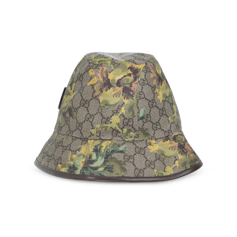 GUCCI Cotton Bucket Hats Unisex Brown-1