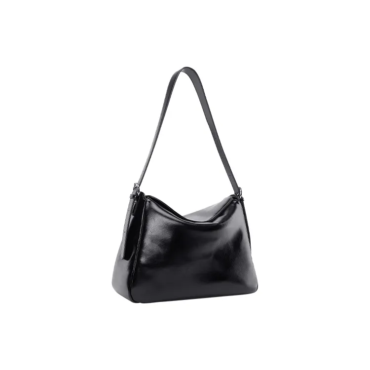 ONE TIME Synthetic Leather Tote Bag, Goddess Shoulder Bag Tubas Women's Black/Silver-3