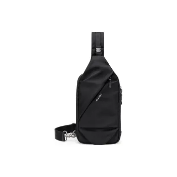 MashaLanti Nylon Fabric Sling Bag Regular Men's Black