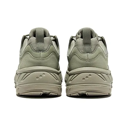 Saucony Wear Resistant Low Top Running Shoes Unisex Gray Green-3
