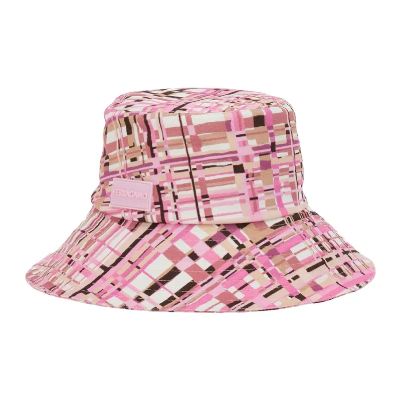 FERRAGAMO Cotton Bucket Hats Women's Pink-2