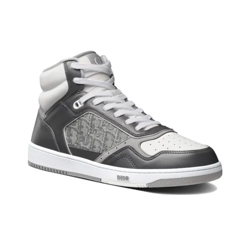 DIOR B27 High Anthracite White DIOR Oblique Jacquard Ruthenium Metallic Threads-1