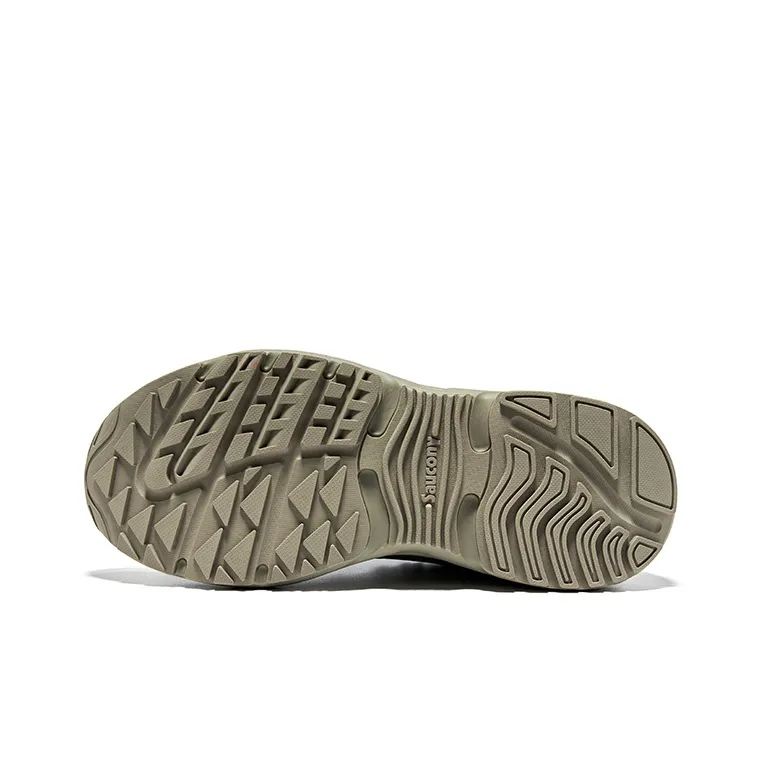 Saucony Wear Resistant Low Top Running Shoes Unisex Gray Green-4