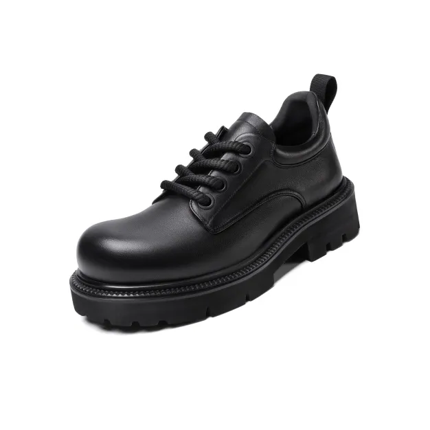 TUATARA Casual Leather Shoes Unisex Black-2