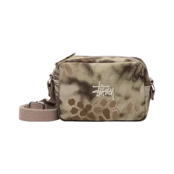 Stussy Cotton Shoulder Bag Crossbody Bag Regular Unisex Brown/Multicolor