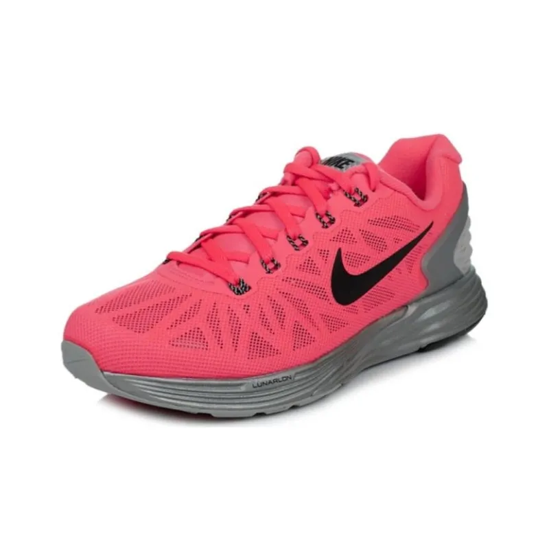 Nike Lunarglide 6 Cushioning Wear Resistant Low Top Casual Running Shoes Women's Pink-1