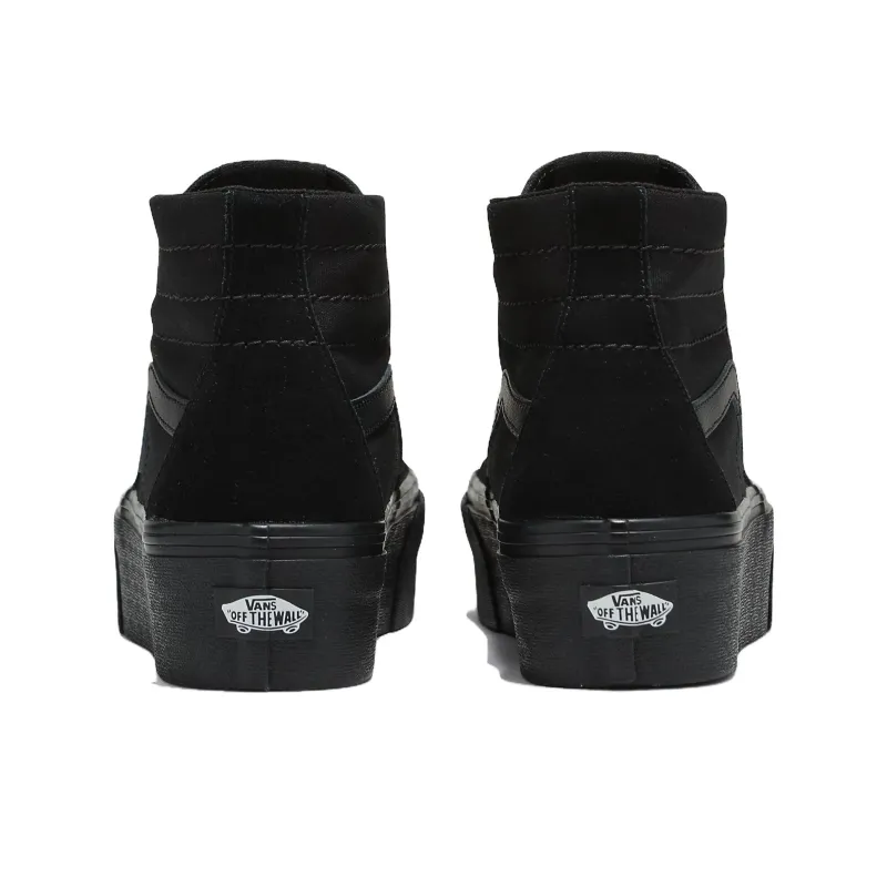 Vans Sk8 Hi Tapered Stackform Suede Canvas 'Black'-2