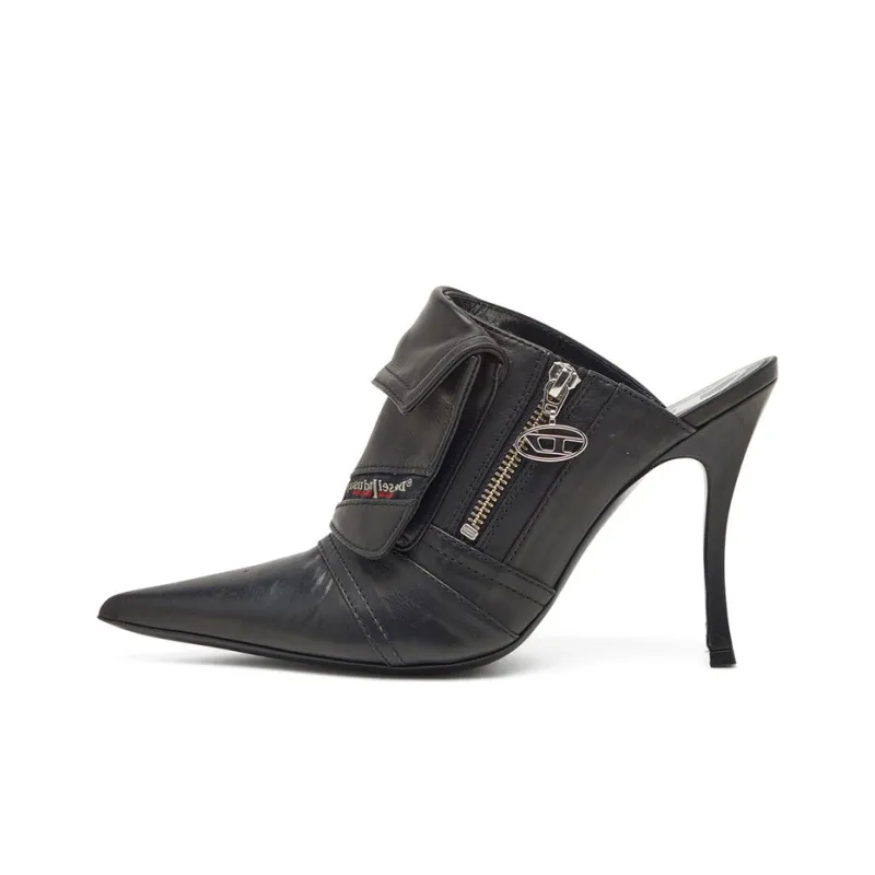 DIESEL D-Venus Pocket 100mm Leather Mules-0