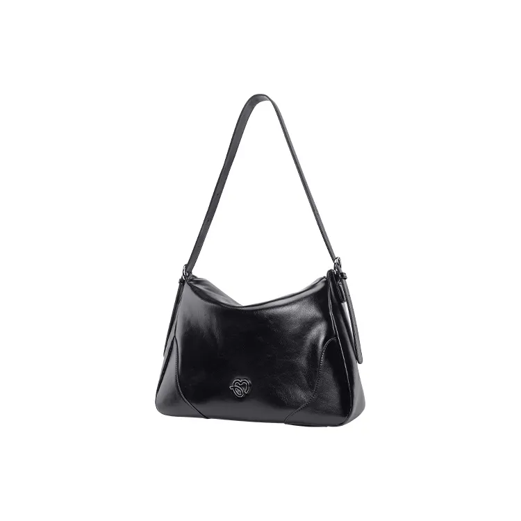 ONE TIME Synthetic Leather Tote Bag, Goddess Shoulder Bag Tubas Women's Black/Silver-2
