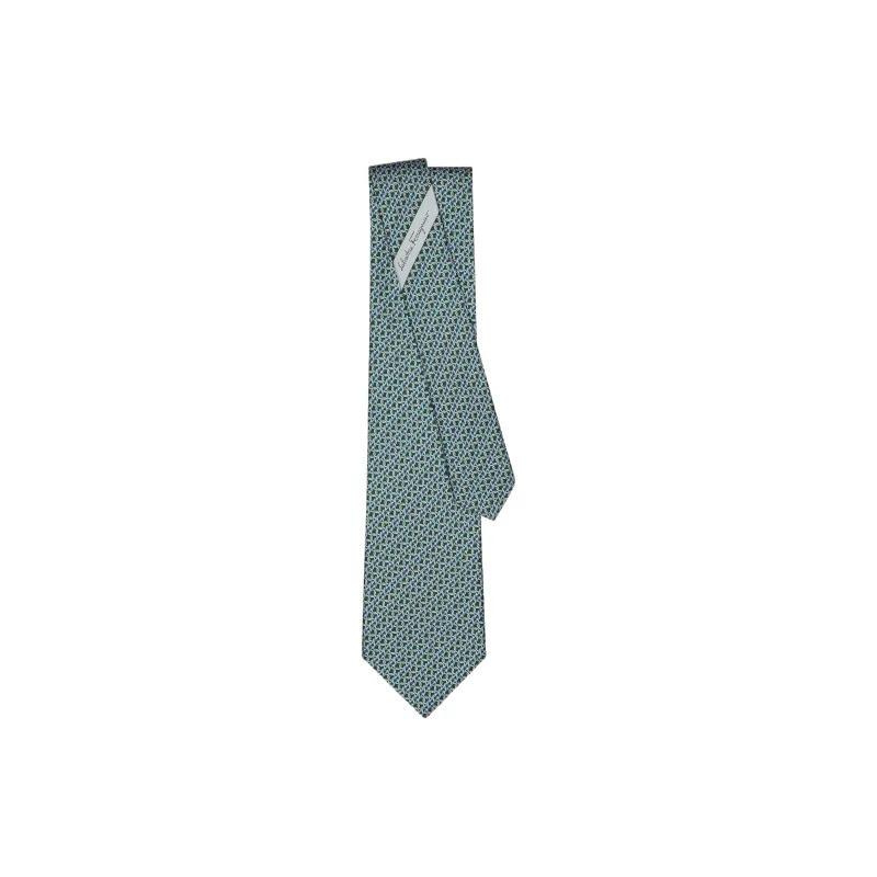 Ferragamo Gancini print Silk Tie-1