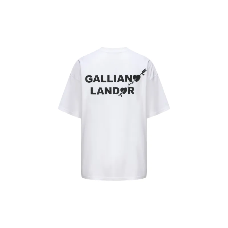 GALLIANO LANDOR T Shirt Unisex White-1