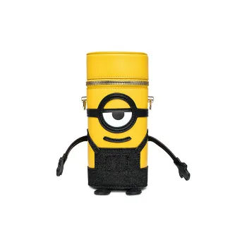 Disney PU Pen Case Crossbody Bag Cell Phone Pouch Shoulder Bag Unisex Yellow