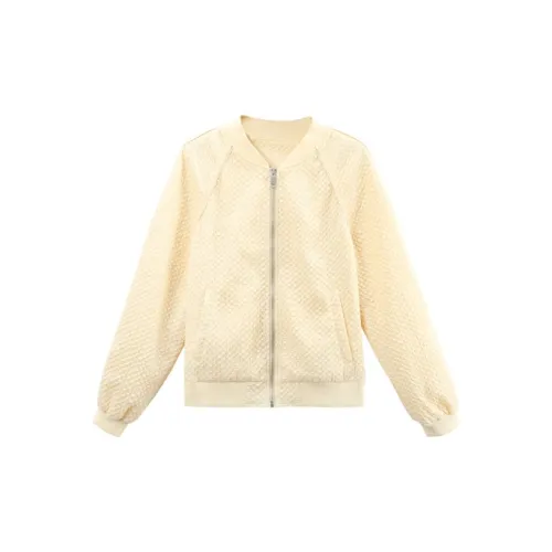 A paradise for awakening Jackets Women's Apricot Cream