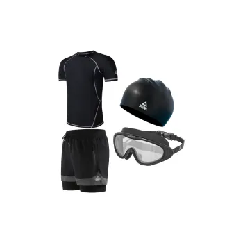 PEAK Swimming Sets Polyester Seaside Swimming Pool Men's Black