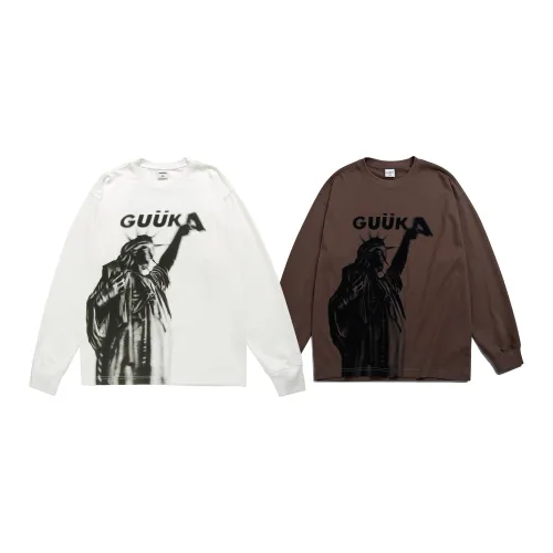 Guuka T-Shirts Unisex Set Of 2 Dark Coffee+White