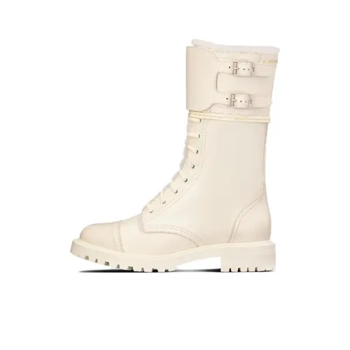 DIOR D-Trap Martin Boots Women's Beige