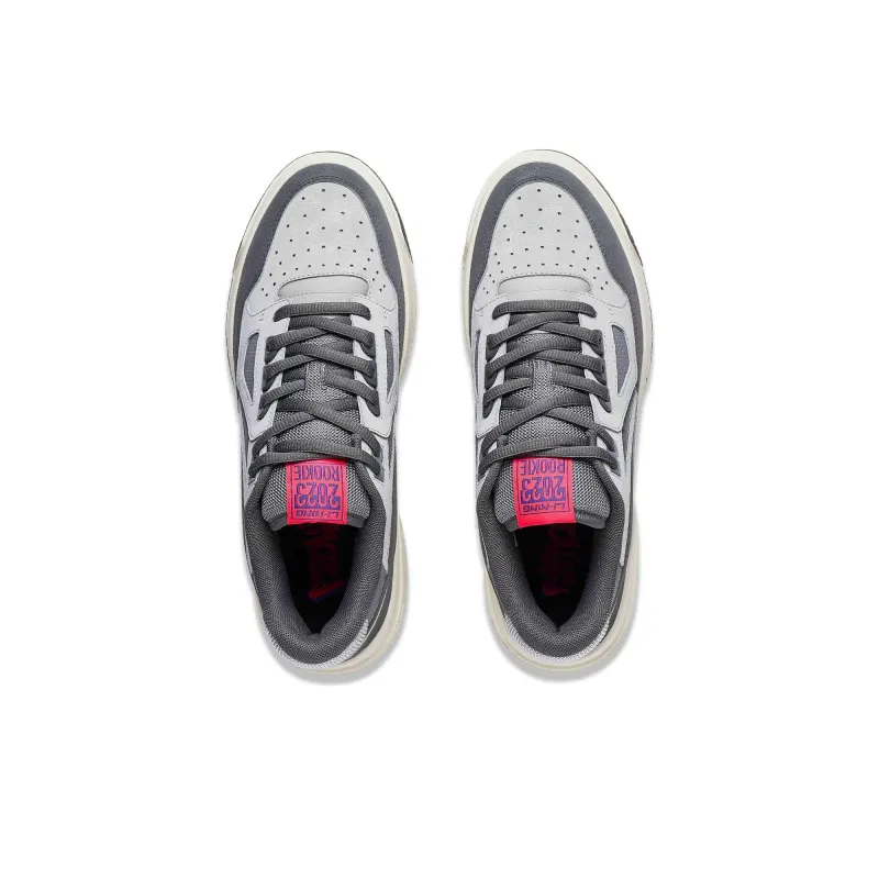 LiNing Rookie 2 Cushioned Slip Resistant Low Top Basketball Shoes Men's Gray-3