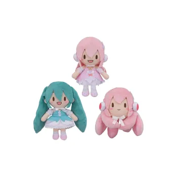 SEGA VOCALOID Hatsune Miku & Megurine Luka 15th Anniversary Edition Dolls Plush Doll 16cm High