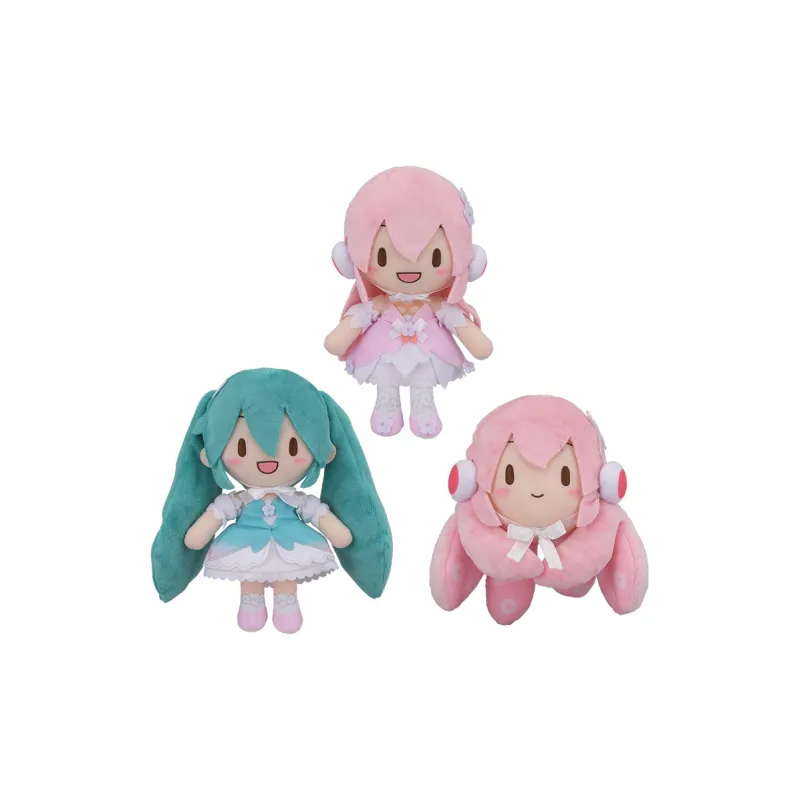 SEGA VOCALOID Hatsune Miku & Megurine Luka 15th Anniversary Edition Dolls Plush Doll 16cm High-3