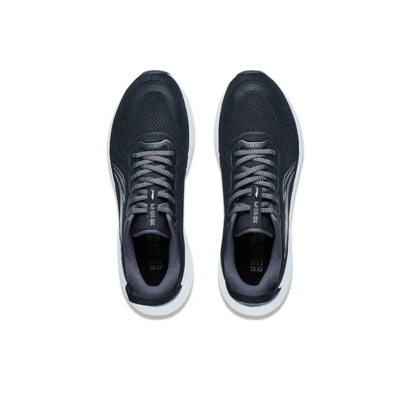 LiNing YueYing 3.0 Cushioned Slip Resistant Support Low Top Casual Running Shoes Men's Black-3