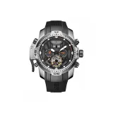 RGA3532-White Case Black Dial Orange Needle Black Rubber Strap