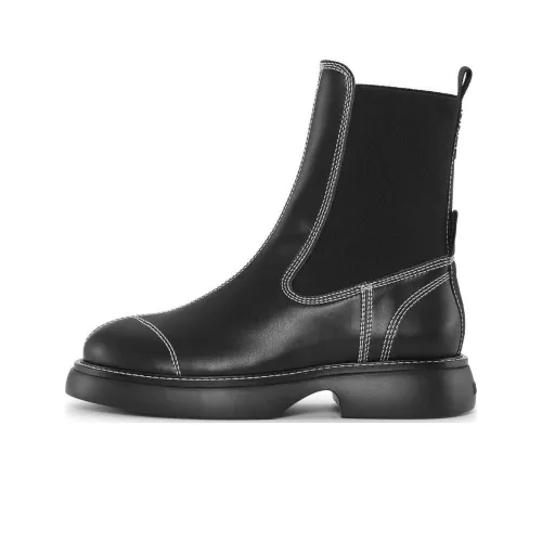 GANNI Chelsea Boots Unisex Black