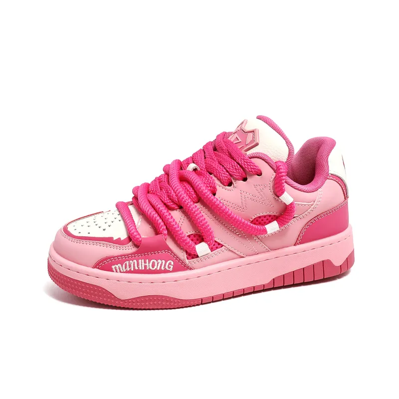 MR.PESIN Low Top Skateboard Shoes Unisex Pink-2