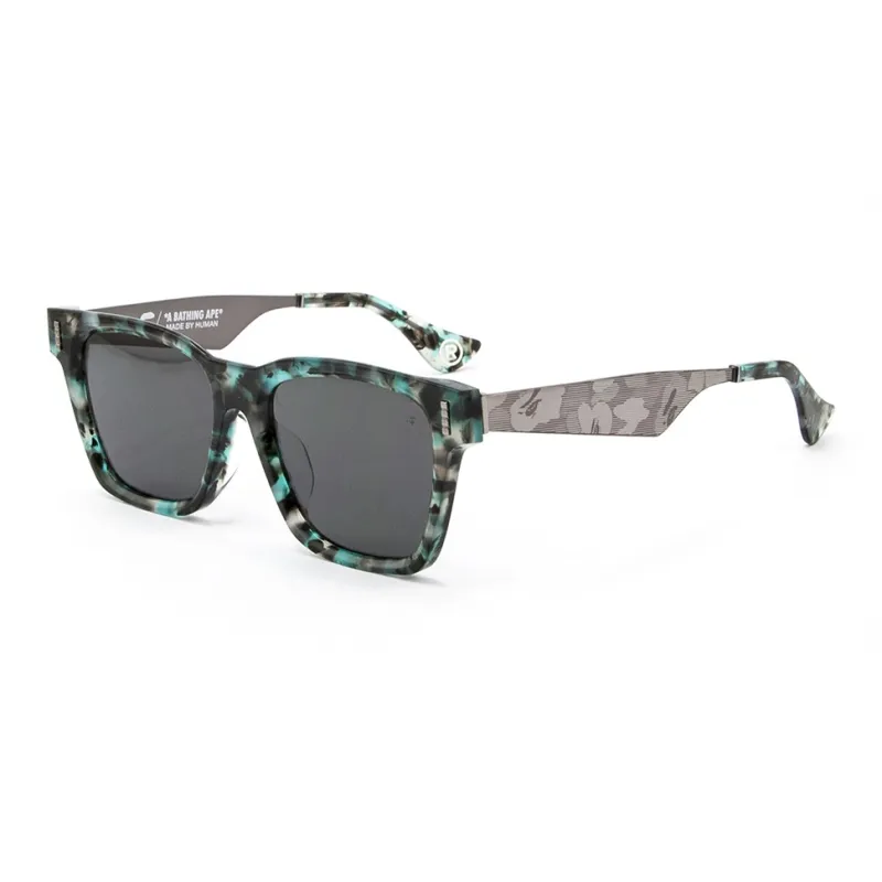 A BATHING APE Stainless Steel Acetate Oval Sunglasses Unisex-0