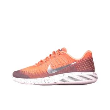 Nike Lunarglide 8 Cushioning Wear Resistant Low Top Running Shoes Women's Orange