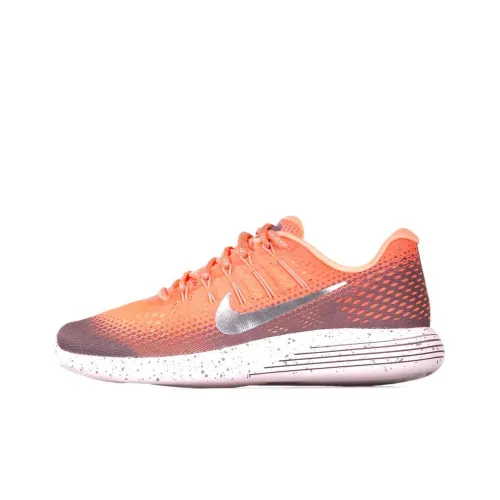 Nike Lunarglide 8 Cushioning Wear Resistant Low Top Running Shoes Women's Orange