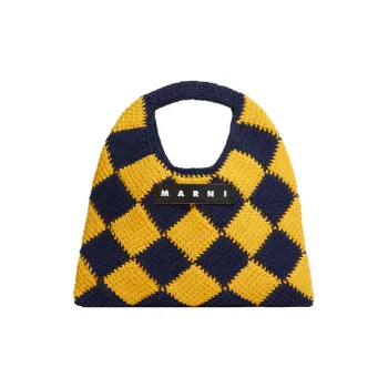 MARNI Acrylic With Cowhide Basket Bag Handbag Mini Women's Yellow/Blue