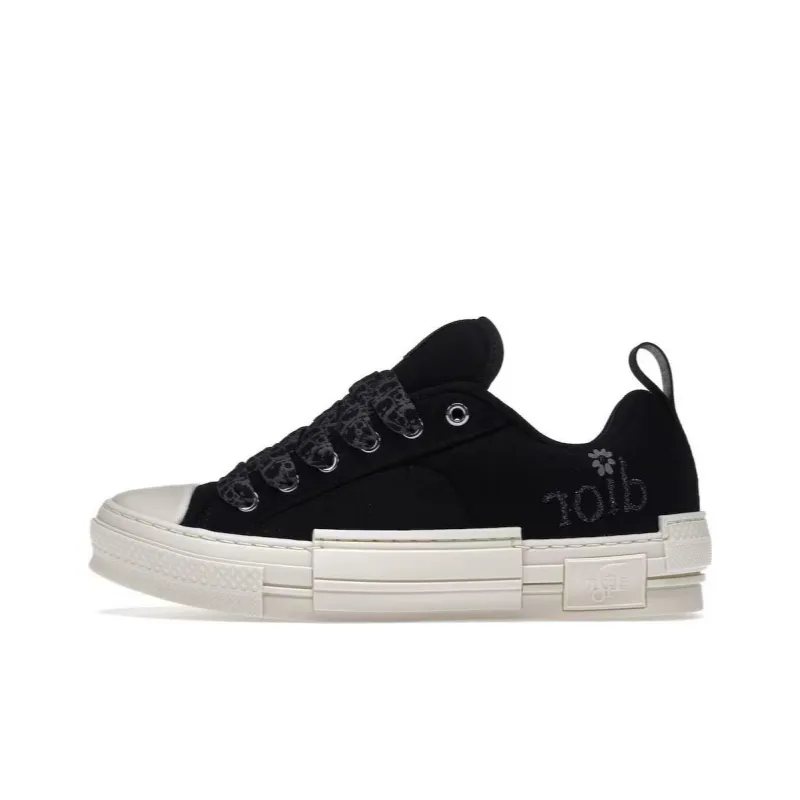 DIOR B23 Skater Low Top Erl Black Cotton Canvas-0