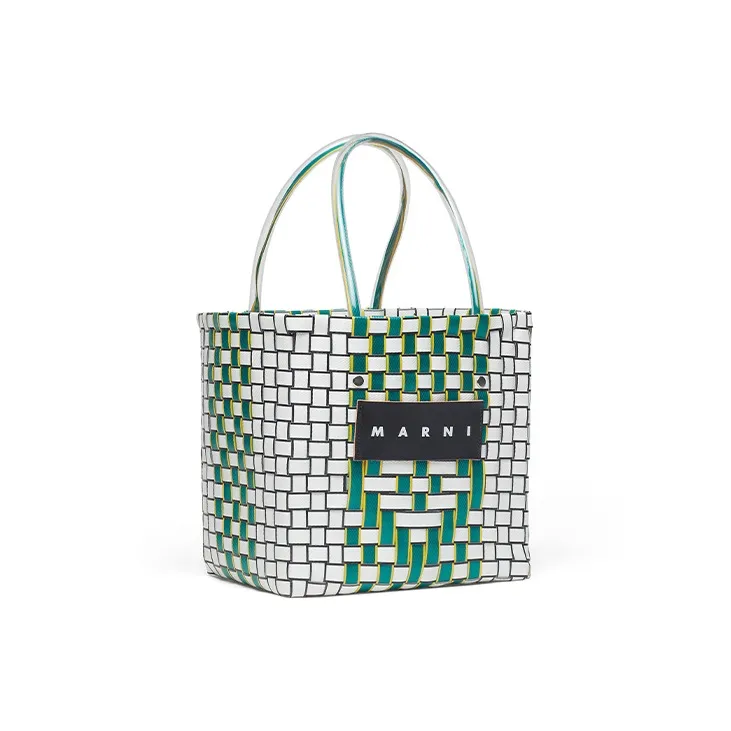 MARNI Basket Series Polypropylene Tote Bag Shopping Bag Handbag Women's Forest Night-1
