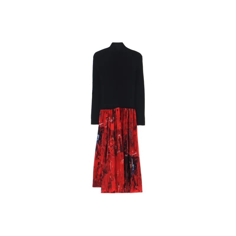 Yohji Yamamoto Long Sleeved Dresses Women's Red-1
