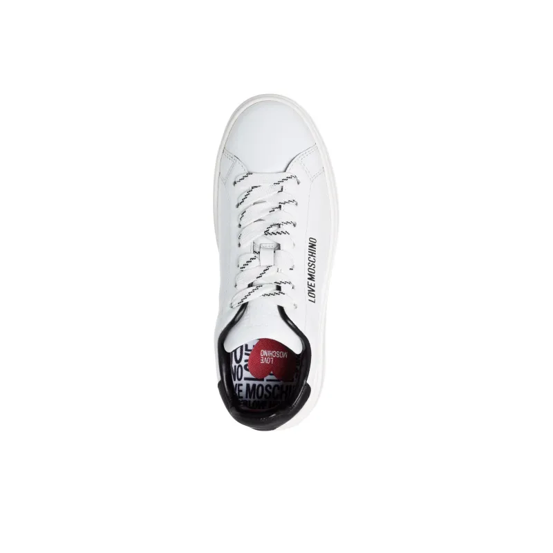 LOVE MOSCHINO Low Top Skateboard Shoes Women's White-3