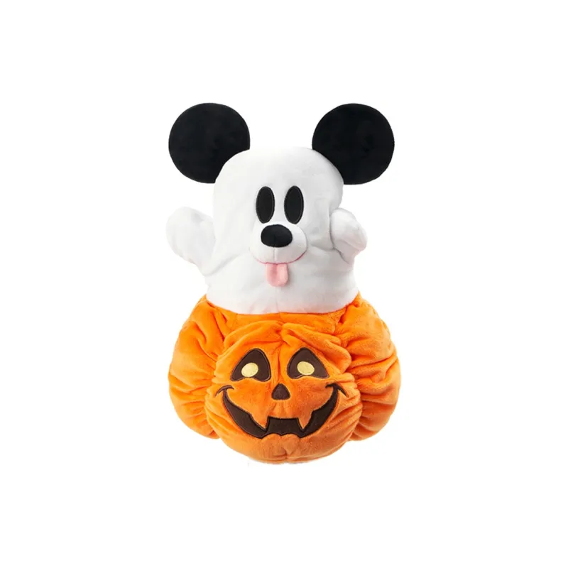 Disney Mickey 2023 Halloween Mickey And Friends Collection Pumpkin Plush Toys Dolls Plush Doll 24cm Height-0