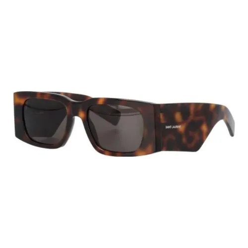 SAINT LAURENT Tortoiseshell Rectangle frame Sunglasses