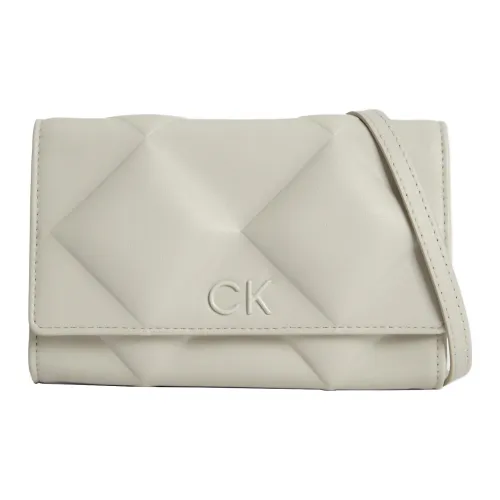 CALVIN KLEIN Recycled Polyester With Hydrophilic Polyurethane Shoulder Bag Crossbody Bag Mini Women's Beige