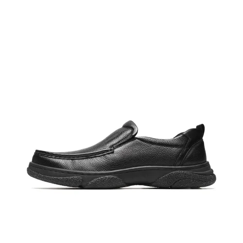 TRUMPPIPE Men's Casual Shoes Men Low-Top Black