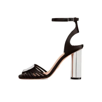 DIOR One-Strap Sandals 10cm Women's Black